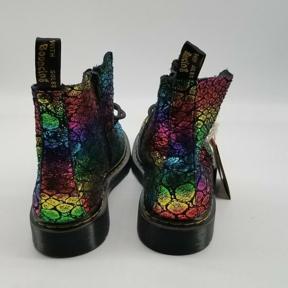 Dr. Martens 1460 Pascal J Rainbow Metallic Womens Size 5 Animal Print Boots - Picture 4 of 7